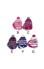 Set caciula si fular pentru fete 5-12 ani - AJS 26-298 roz, magenta, bleumarin, alb, mov