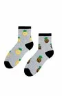 Sosete dama cu model asimetric de ananas - Steven S159-014V gri