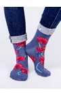 Sosete dama cu model floral - Steven S099-505D jeans