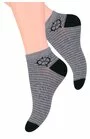 Sosete scurte din bumbac pentru dama - Steven S114-006K gri melange