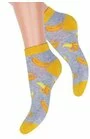 Sosete scurte dama, model banane - Steven S114-023K gri