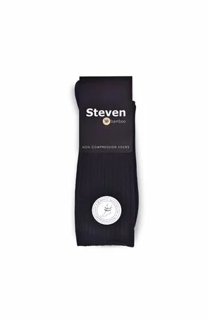 Sosete barbati, fara compresie, bambus, culoare negru - Steven S165-04