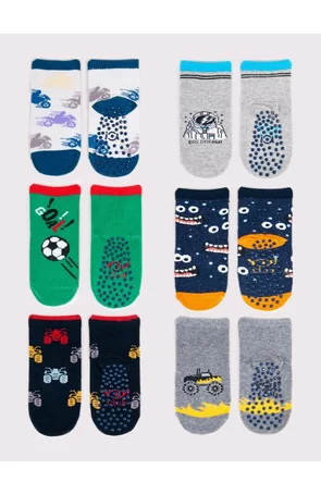 Sosete pentru baieti, ABS, marimi 27-34 - YO Club SKA0002C-B, multicolor
