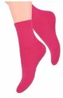 Sosete simple din bumbac pentru dama - Steven S037-050 roz fucsia
