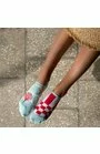 Talpici dama - Sosete dama - din bumbac, cu model asimetric - Happy socks - More S005-009 Balloons