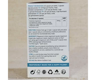 Magneziu citrat + bisglicinat + taurat + malat + oxid 120 capsule picture - 4