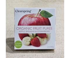 Piure de mere, banane și căpșuni ECO 2x100g