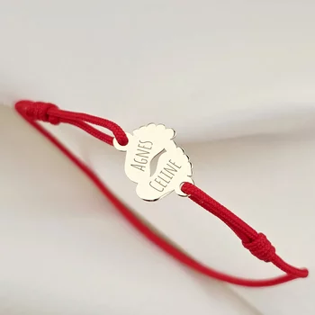 Baba Karkötő - 9K Sárga AranyTalpacskák - Állítható Méretű Zsinór