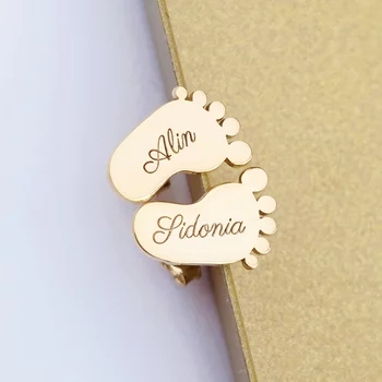 Baba Talp Fülbevaló - 18K Sárga Aranyozott 925 Sterling Ezüst  - Stekkeres