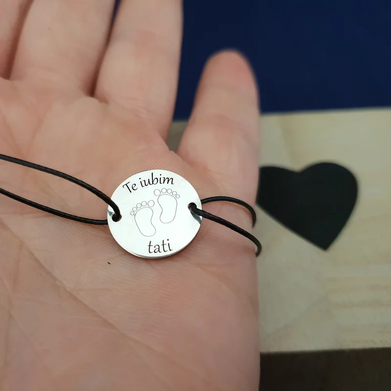 Banut karkötő - Szeretünk apa - Ezüst 925, zsinór