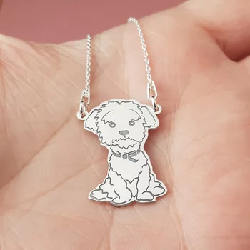 Ezüst Bichon Nyaklánc