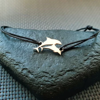 Delfin Karkötő -  925 Sterling Ezüst Érme - Állítható Zsinór