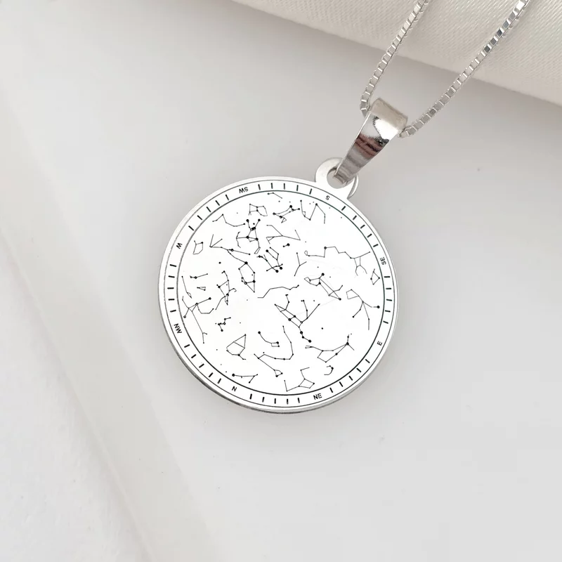 Ezüst Csillagtérkép Nyaklánc