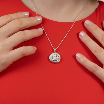 Ezüst Fényképes Mancs Nyaklánc