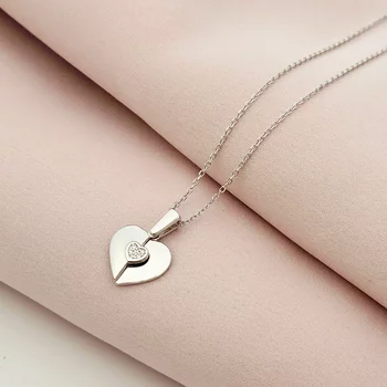 Ezüst Fényképes Szárnyas Szív Nyaklánc