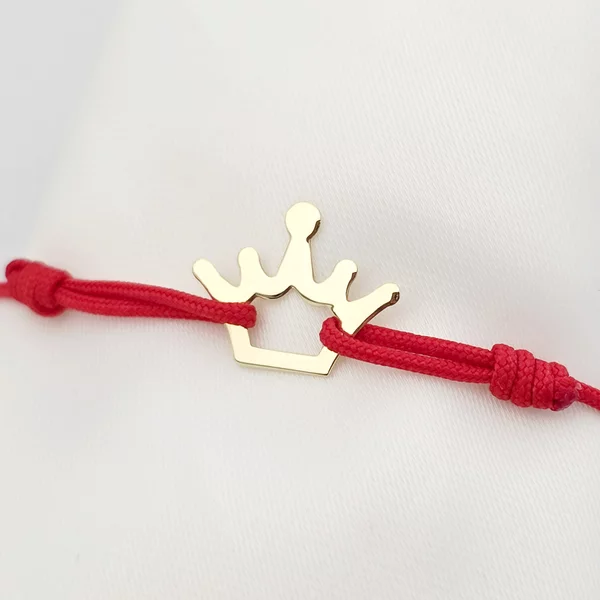 9K Kivágott Korona Karkötő állítható zsinórral