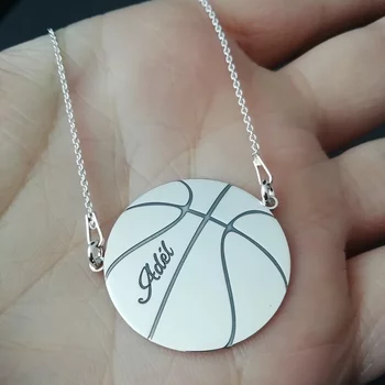 Kosárlabda Nyaklánc - 925 Sterling Ezüst - Körkapocs