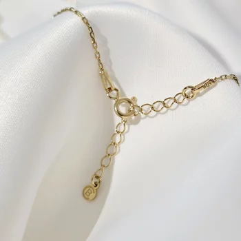 Név Nyaklánc - 925-ös Ezüst 18K Sárga Arany bevonattal - Rubinnal díszített szivecskével