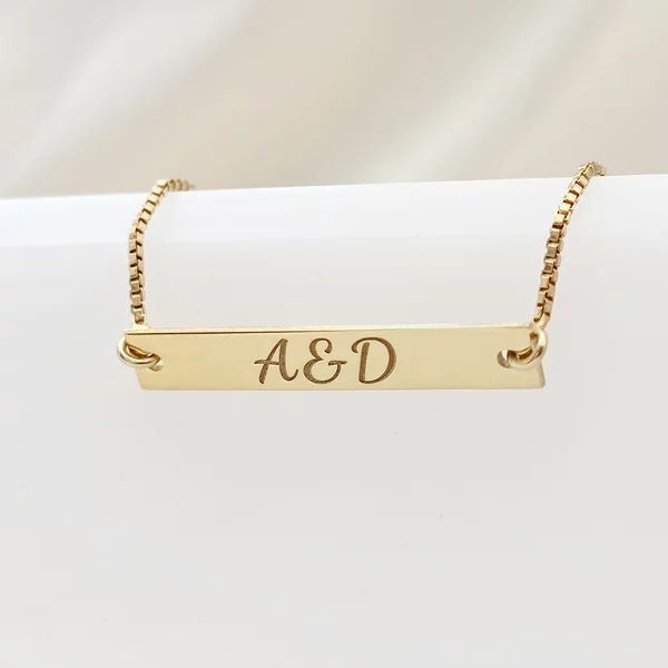 Névlemez karkötő - 925-ös Ezüst 18K Sárgaarany bevonattal