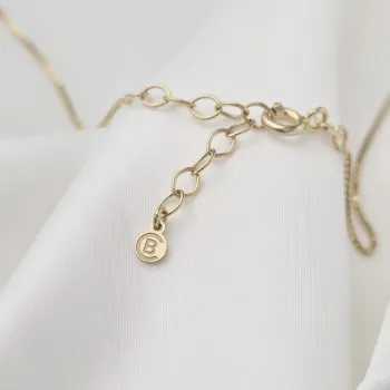 Anya Szívében Nyaklánc - Anya és Gyermekei Kezdőbetűkkel - 18K Sárga Aranyozott 925 Sterling Ezüst - Körkapocs