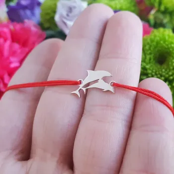 Delfin Karkötő - 925 Sterling Ezüst - Állítható Zsinór