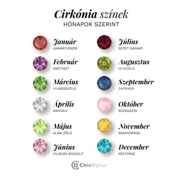 Due Amori gyűrű – Két névvel és cirkóniakristályokkal – 925-ös ezüst