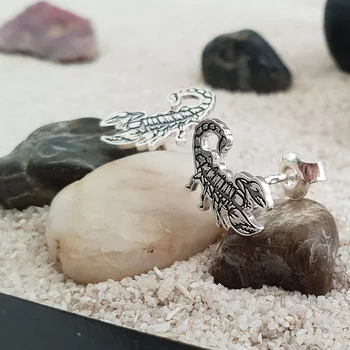 Skorpió Fülbevaló - 925 Sterling Ezüst - Stekkeres