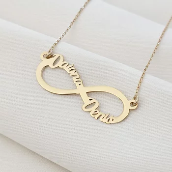 14K Végtelen Nyaklánc Kivágott Nevekkel