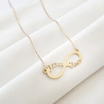 14K Végtelen Nyaklánc Kivágott Nevekkel