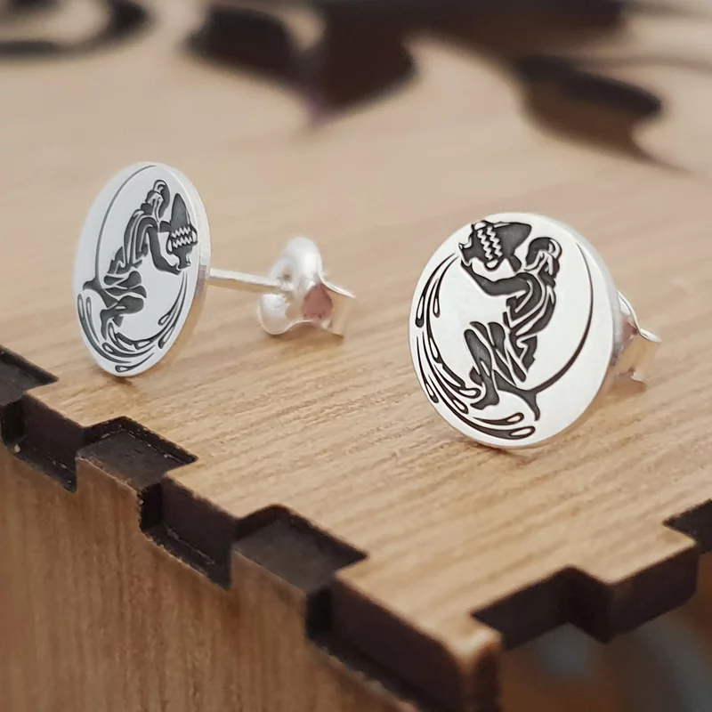 Zodiákus fülbevaló - Vízöntő - Ezüst 925