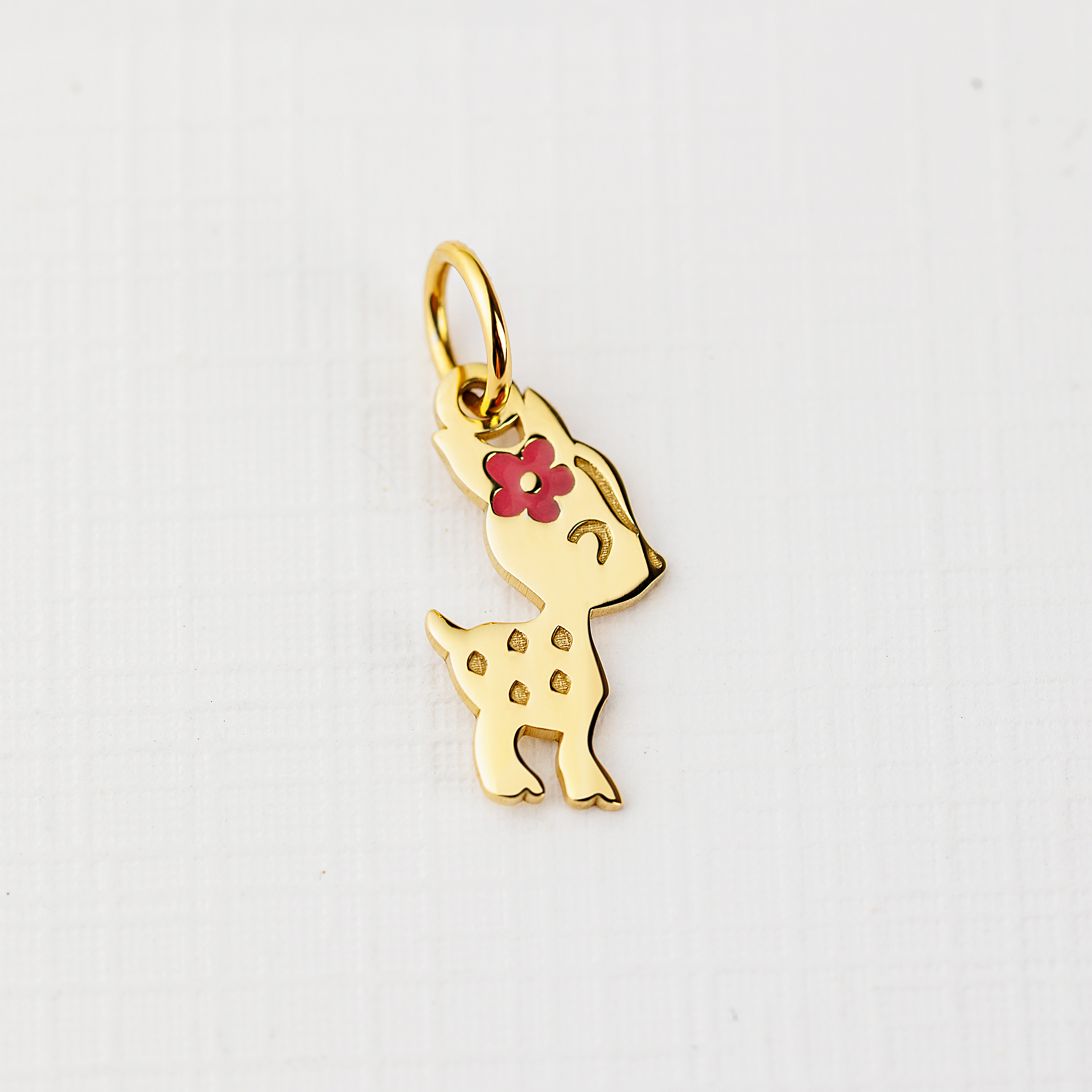 アクセサリー bambi ELM Charm - Bambi - Argint 925 placat cu Aur Galben 18K - Chic Bijoux