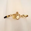 Bratara Aparat foto - Argint 925 placat cu Aur 18k, piele