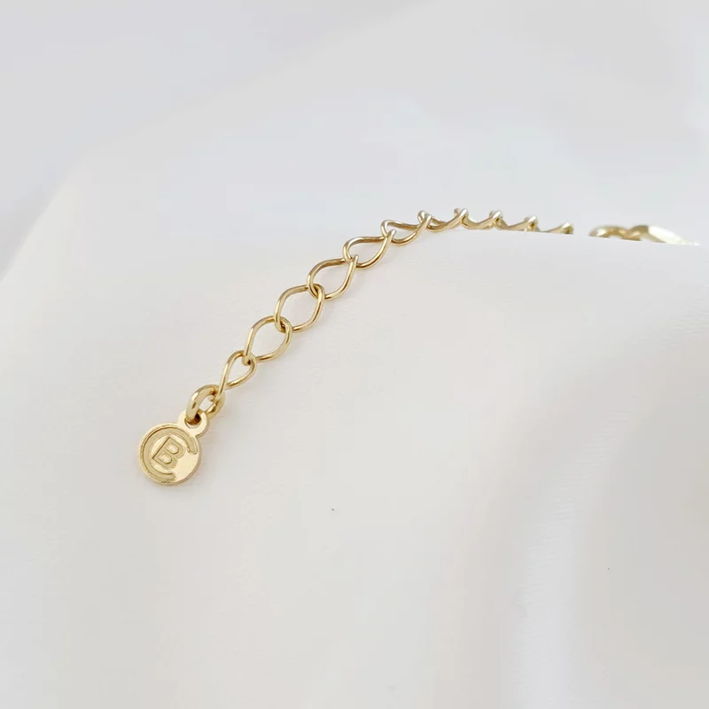 Bratara banut cu copacul vietii gravat - Argint 925 placat cu Aur Galben 18K si lantisor picture - 5