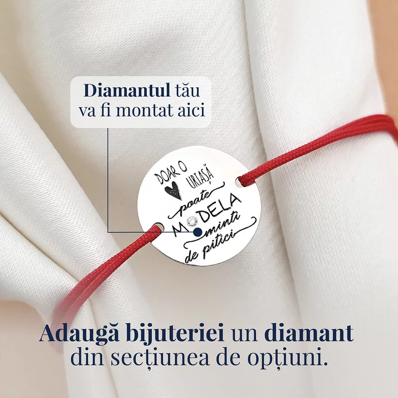 Bratara banut - Educatoare/Invatatoare - Argint 925 - snur reglabil picture - 3
