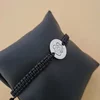 Bratara banut personalizata -  Proaspeti parinti - Argint 925, snur  impletit