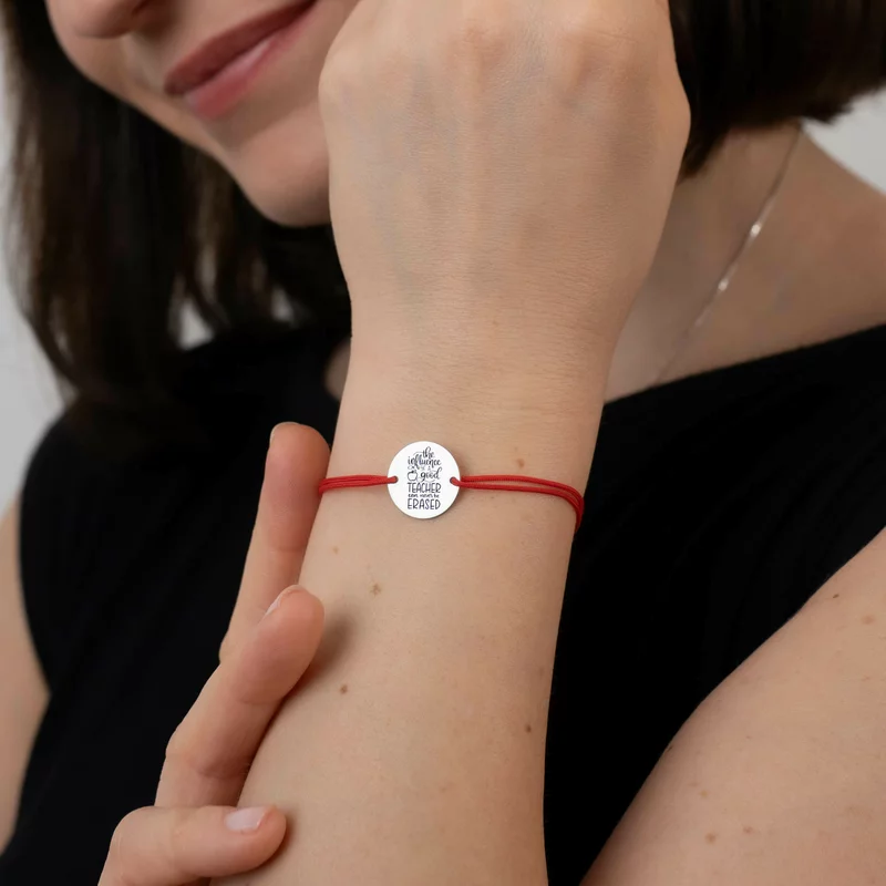 Bratara banut - Teacher influence - Argint 925 - snur reglabil picture - 2