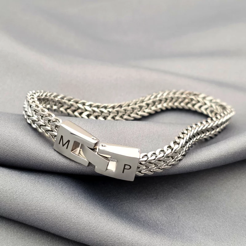 Bratara barbateasca Nexus - Lant gros dublu & inchidere click - Otel Inoxidabil 316L picture - 2