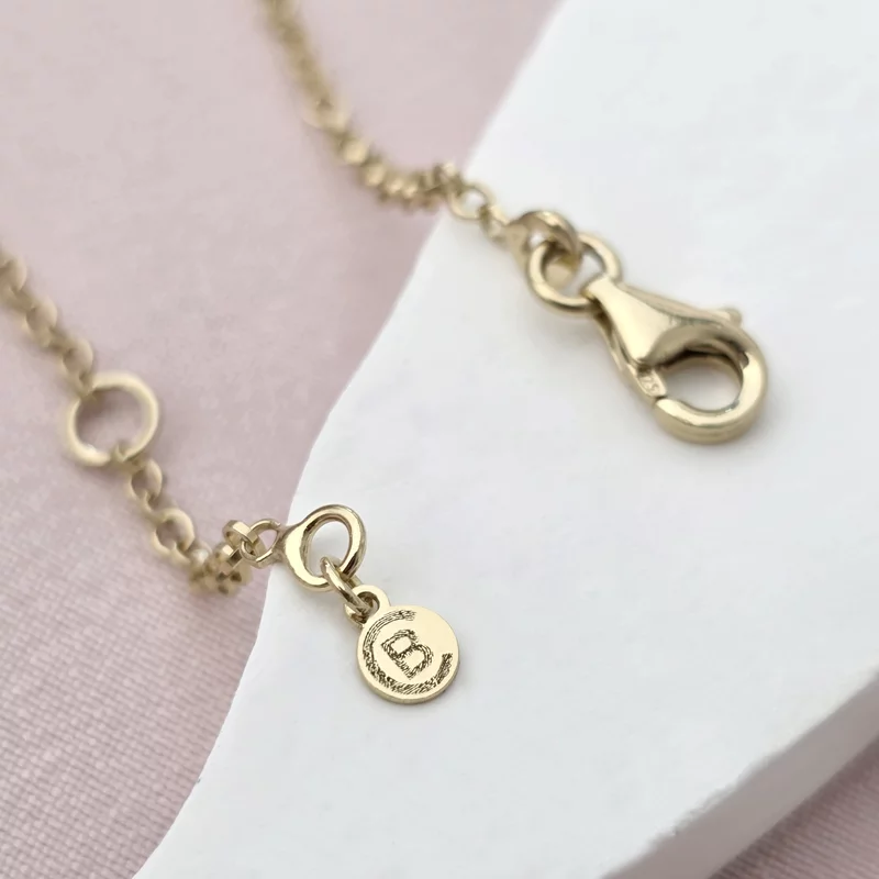 Bratara bebe - Placuta cu nume - Fluturas colorat si lantisor - Argint 925 placat cu Aur Galben 18K picture - 4