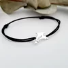 Bratara Delfini - Argint 925, snur negru