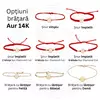 Bratara dinte - Aur Galben 14k - snur reglabil