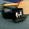 Bratara Familia Mea - pentru barbat - 3 membri - Argint 925 si Piele lata