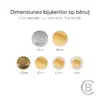 Bratara Farmacist - Aur Roz 14K - 15 mm banut - grosime 0.35 mm - snur negru reglabil