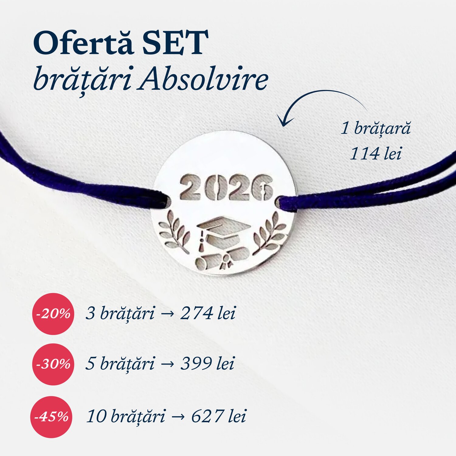 Bratara Graduation - An decupat - Banut 15 mm si snur reglabil - Argint 925