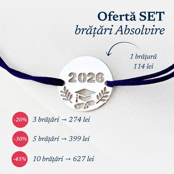 Bratara Graduation - An decupat - Banut 15 mm si snur reglabil - Argint 925