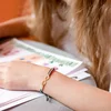 Bratara personalizata cu snur impletit multicolor - Pandantiv infinit - Aur Galben 14K
