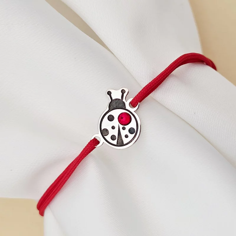 Bratara Buburuza - Argint 925 - cristal Swarovski - snur reglabil picture - 3