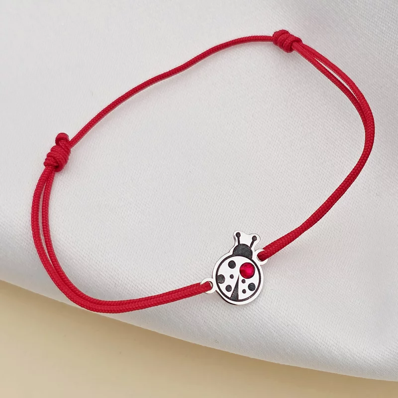 Bratara Buburuza - Argint 925 - cristal Swarovski - snur reglabil picture - 5