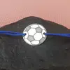 Bratara Minge Fotbal - Argint 925, snur reglabil
