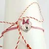 Bratara Minnie Mouse cu fundita decorata cu email - Argint 925 - Snur reglabil