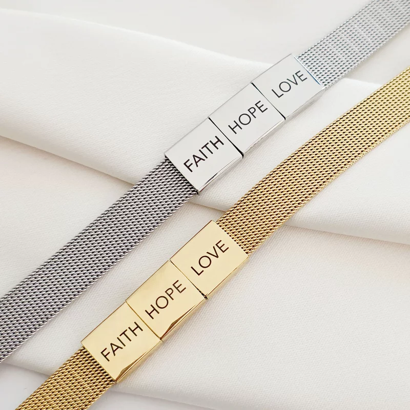 Bratara Moment - Banda metalica & elemente personalizate - Otel Inoxidabil 316L picture - 4